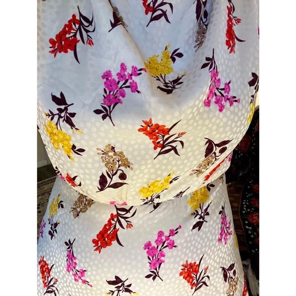 Ann Taylor Floral Dress Size 10 Pearl/Pink